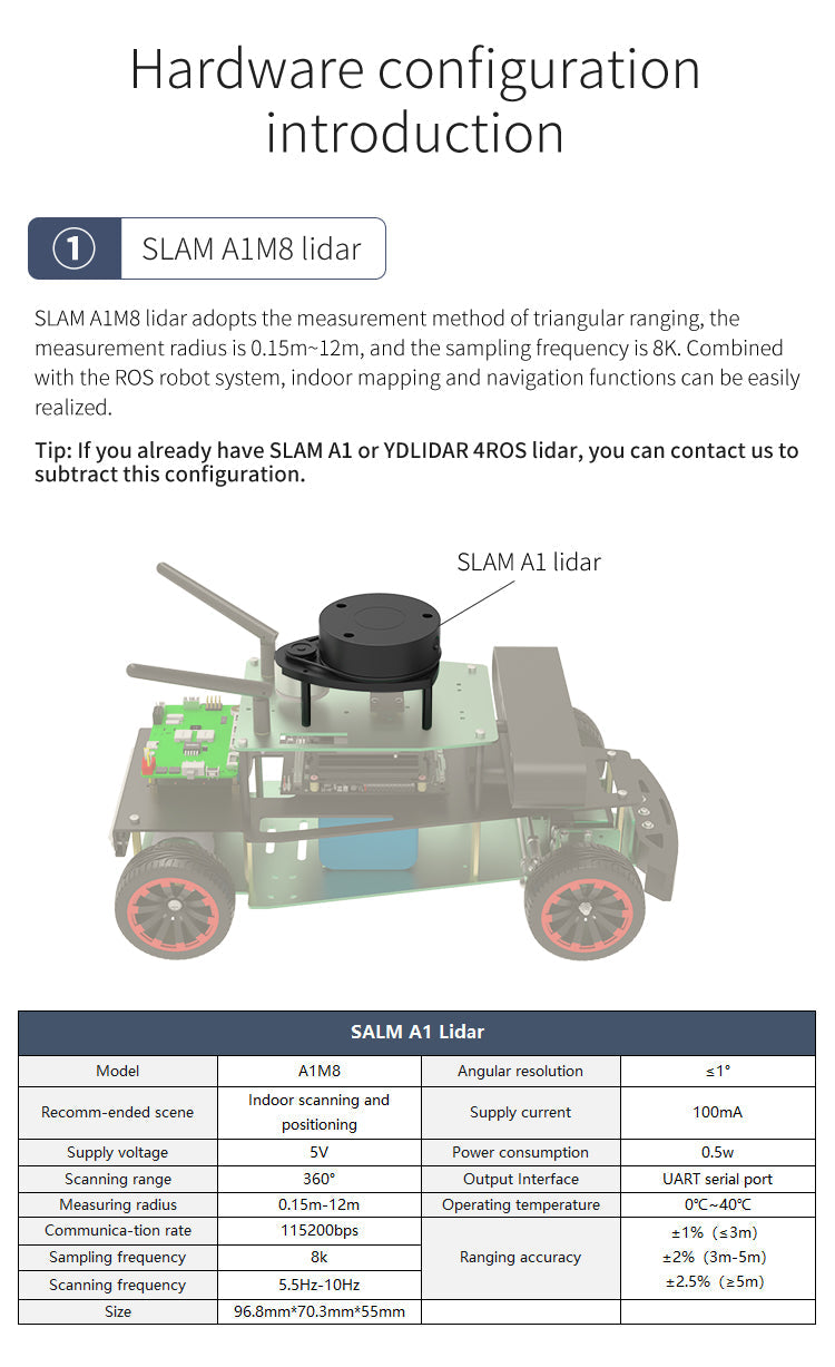ROS2 Mobile Robot Kit with Lidar