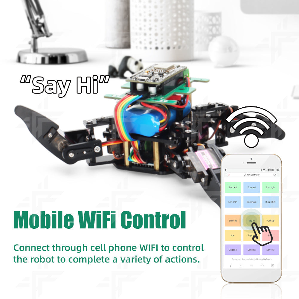 Wi-Fi Controlled Quadruped Spider Robot Kit