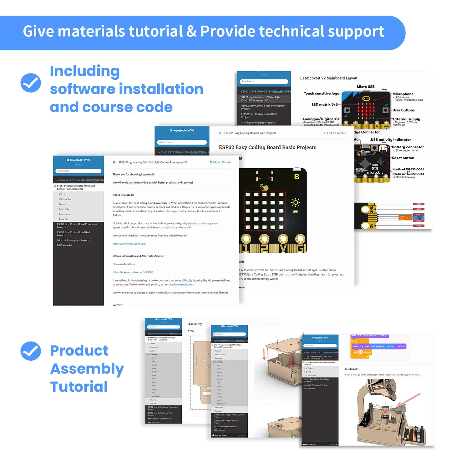 Light-Controlled Phonograph Kit with Micro