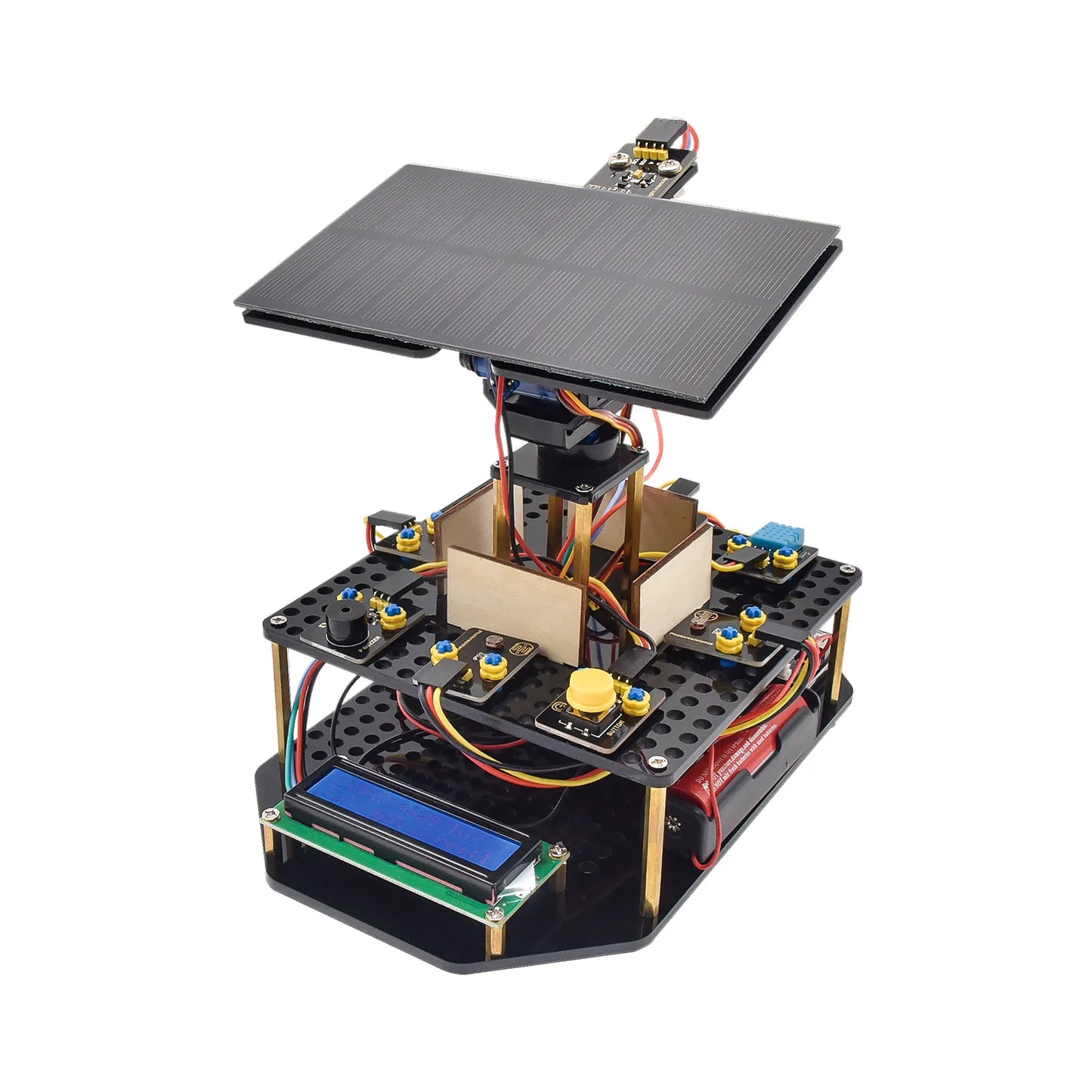 DIY Solar Tracker Kit with Sensors and LCD