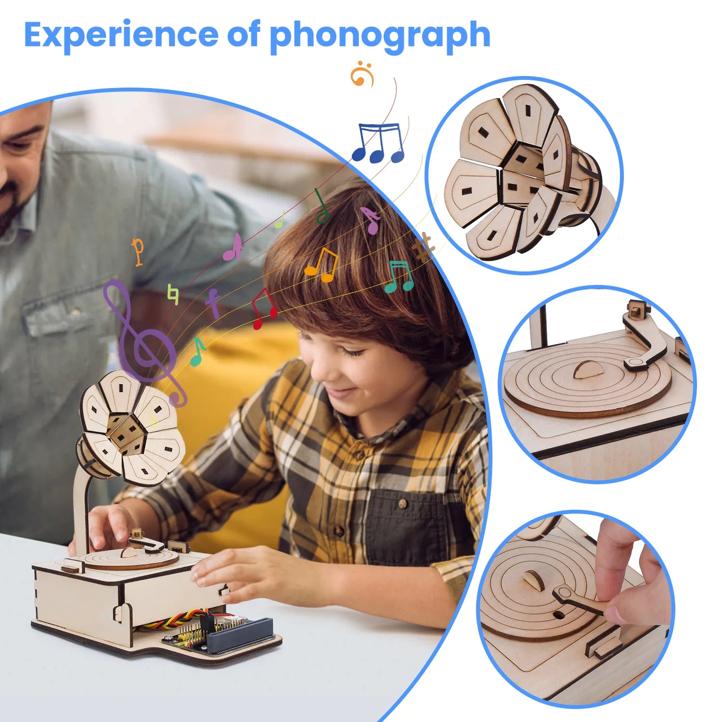 Light-Controlled Phonograph Kit with Micro