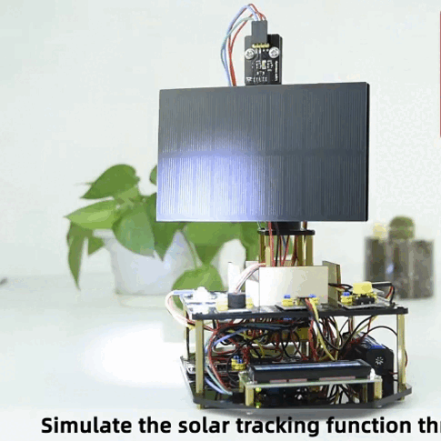 DIY Solar Tracker Kit with Sensors and LCD
