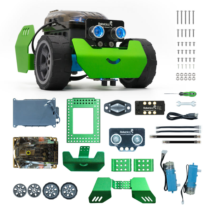 Robot Kit with Line Following and Ultrasonic Sensor
