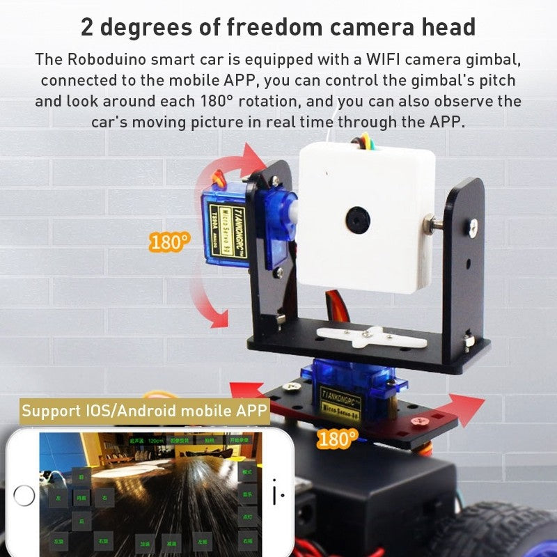 Smart Robot Car Kit with Wi-Fi Camera