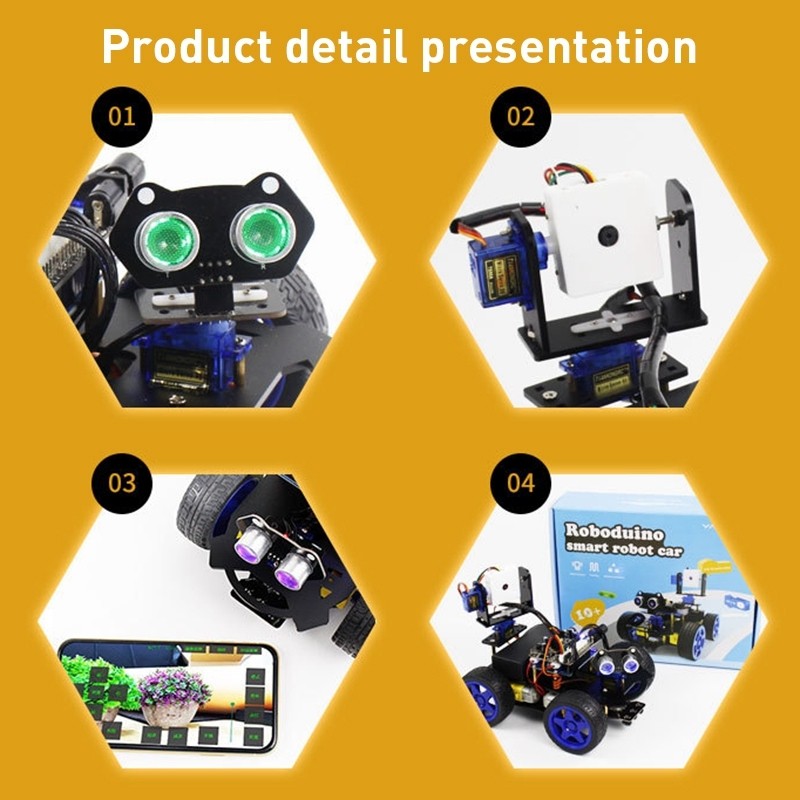 Smart Robot Car Kit with Wi-Fi Camera