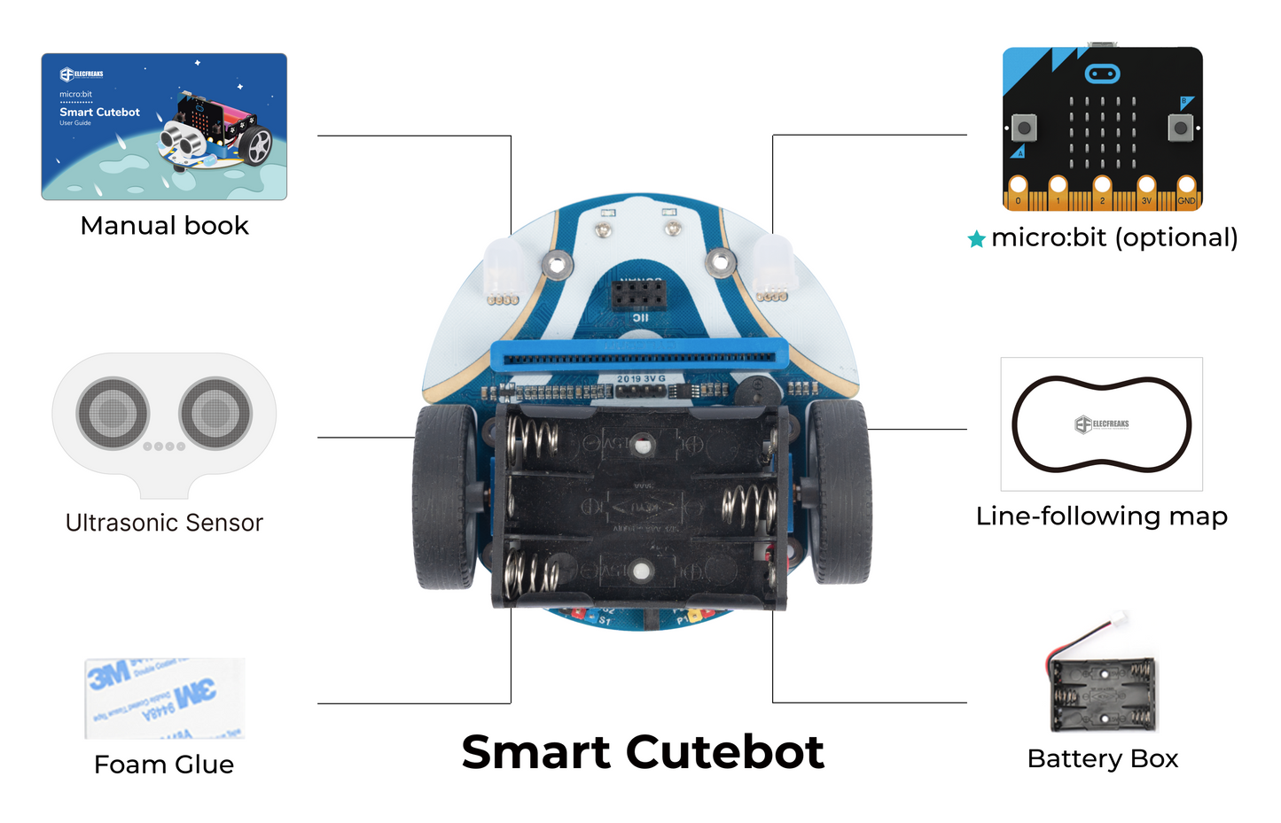 Smart Cutebot Robot Car Kit for micro:bit