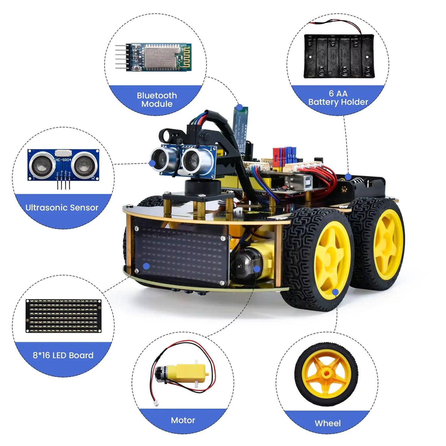 4WD Smart Robot Car Kit for Arduino