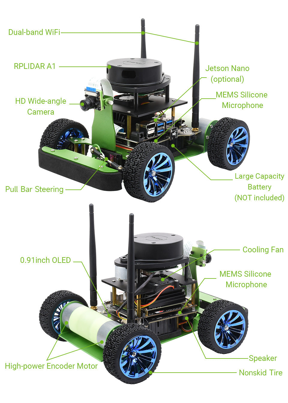 ROS AI Robot Kit with Jetson Nano