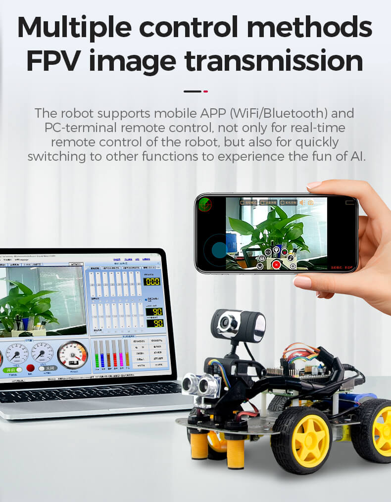 4WD AI Vision Robotic Car Kit