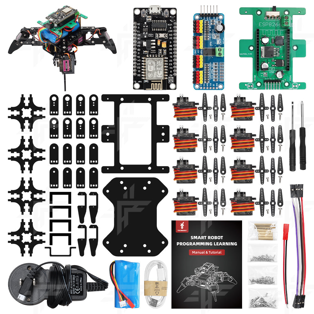 Wi-Fi Controlled Quadruped Spider Robot Kit