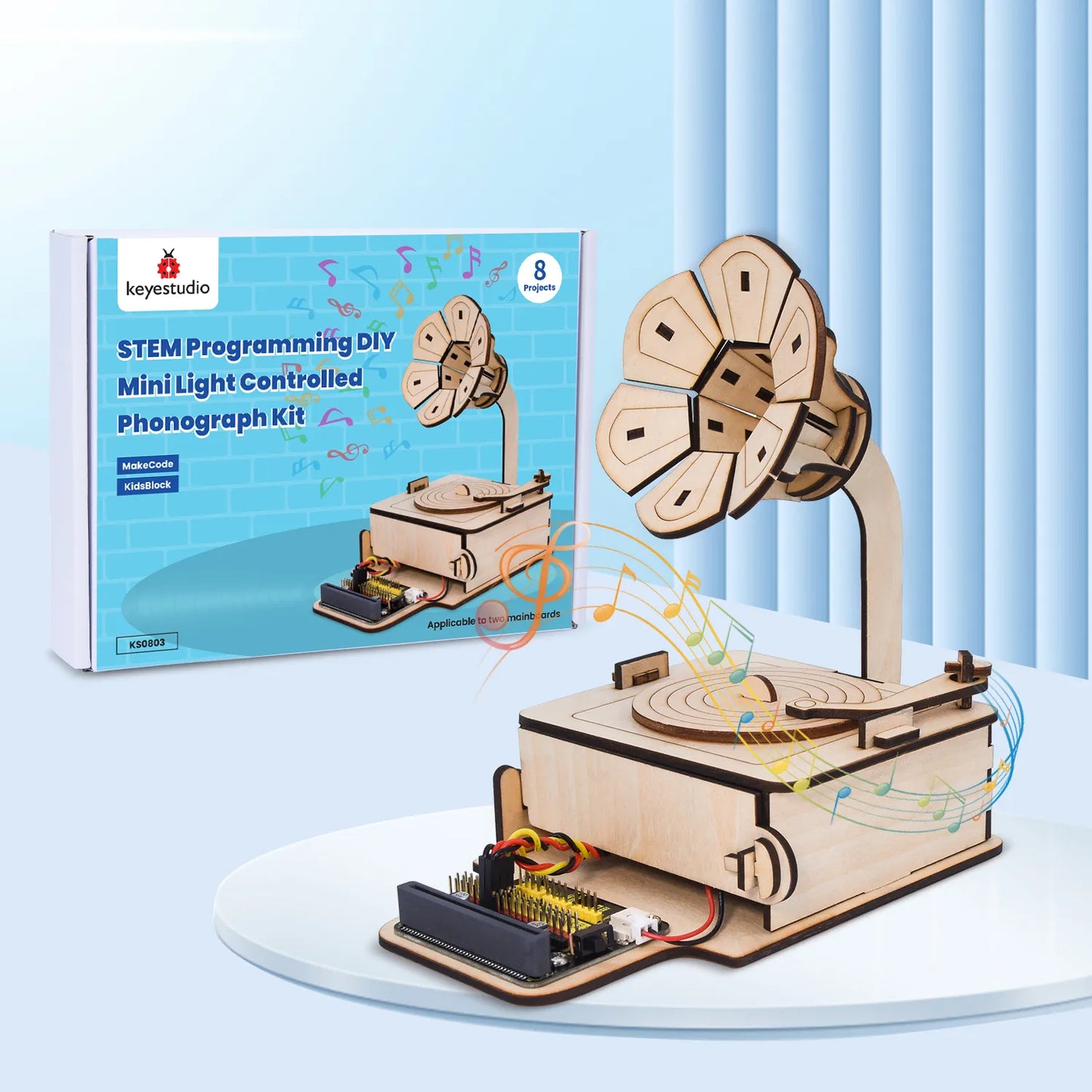 Light-Controlled Phonograph Kit with Micro