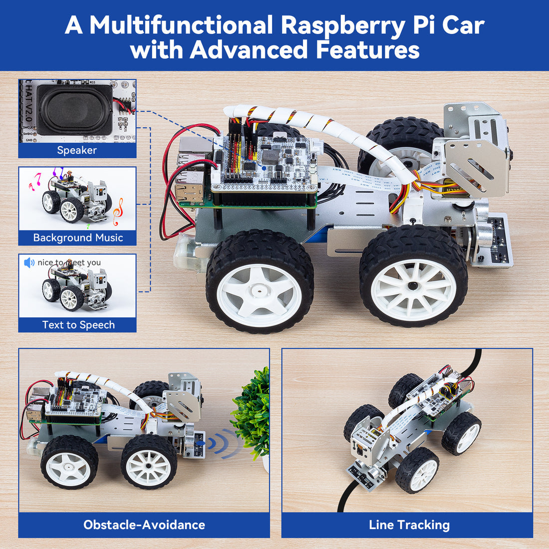 Smart Video Robot Car Kit for Raspberry Pi